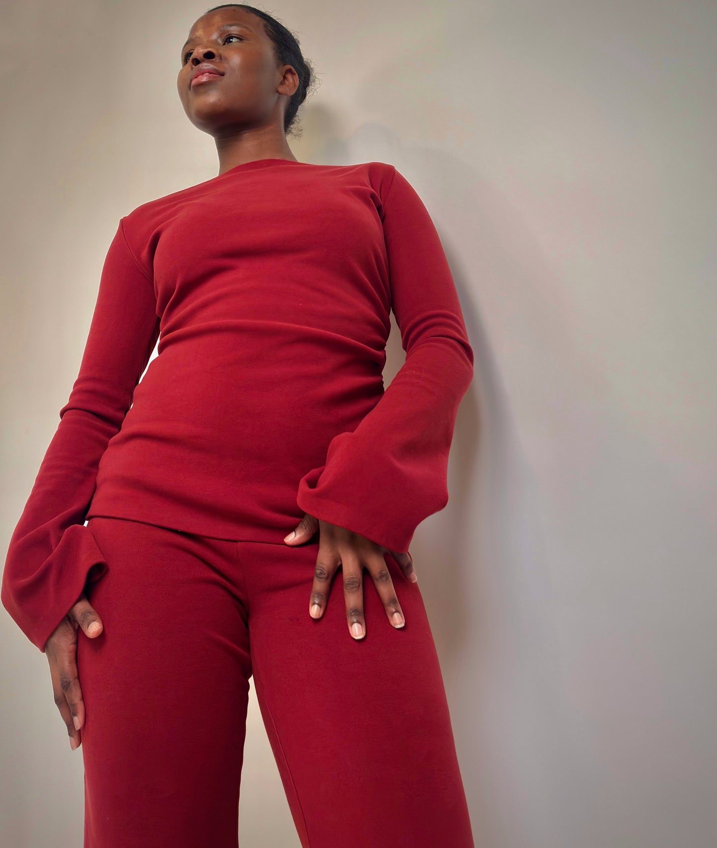 Soft Modest Co-ord Set | Burgundy