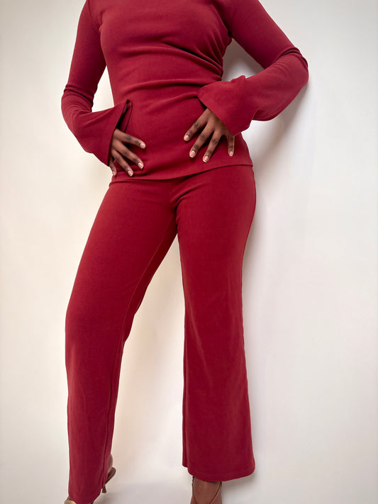 Soft Modest Co-ord Set | Burgundy